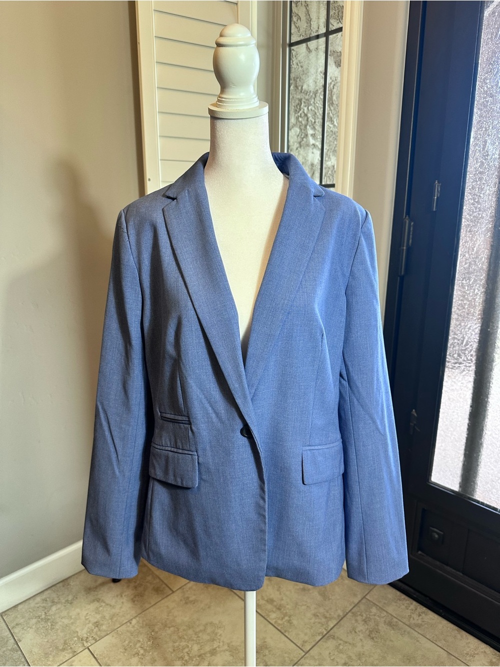 Banana Republic Light Blue Single-Button Blazer Size 10